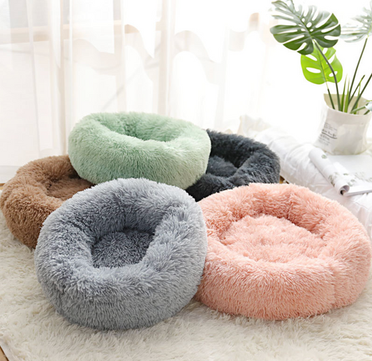 Classic Plush Pet Cozy Beds Colorful Dog Beds Easy Wash Cat Beds