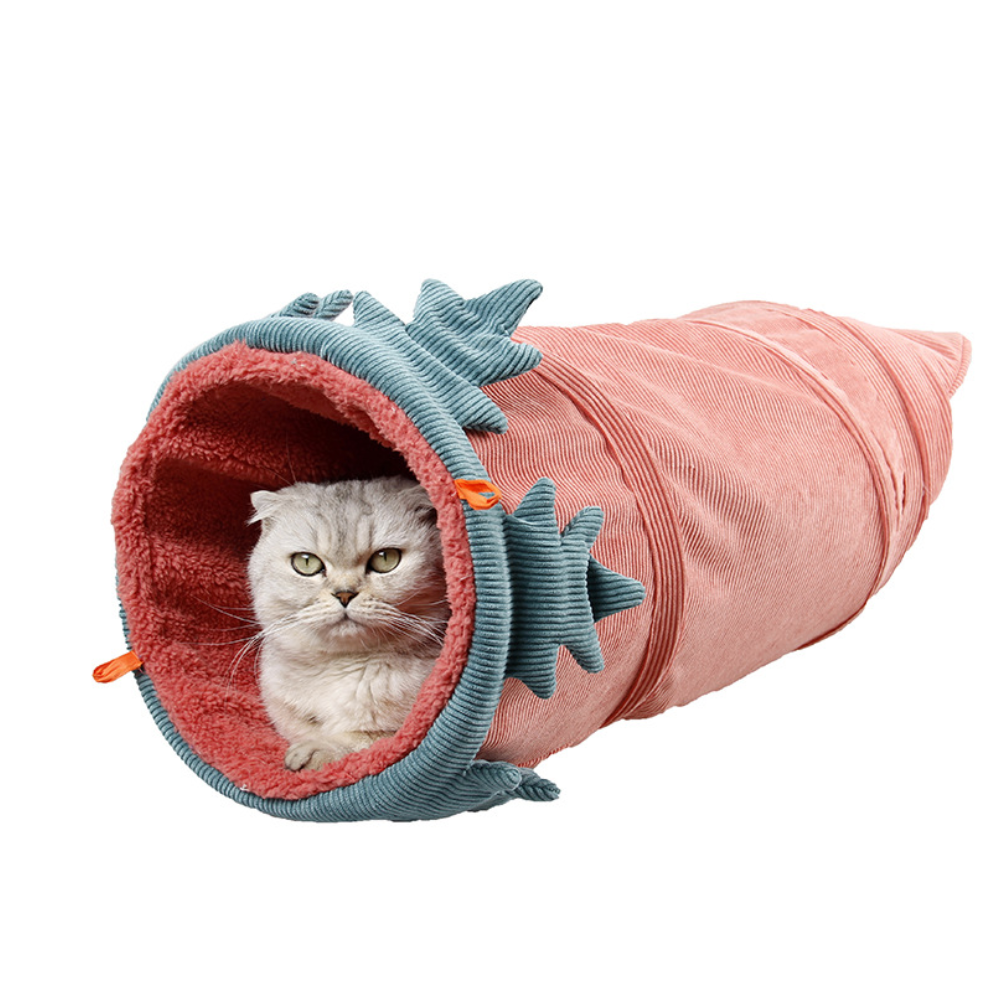 Chenpet Winter Corduroy Pet Tunnels Cat Play Durable Tunnels