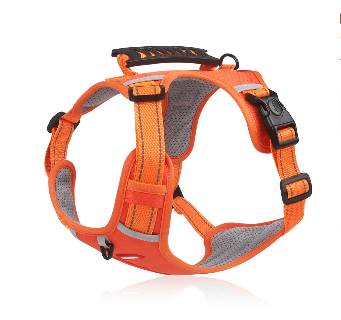 Wholesaler  Explosion-proof Punch Pet Chest And back Straps Dog Harness Reflective
