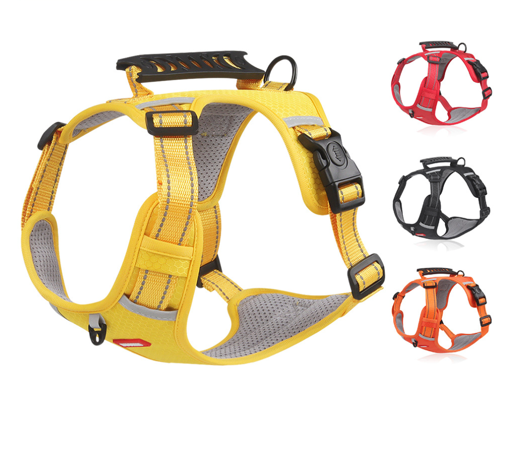 Wholesaler  Explosion-proof Punch Pet Chest And back Straps Dog Harness Reflective