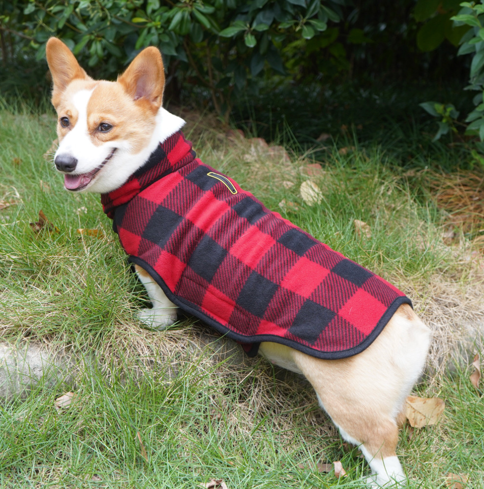 Chen Pet High Quality Pet Plaid Winter Apparel Dog Clothes