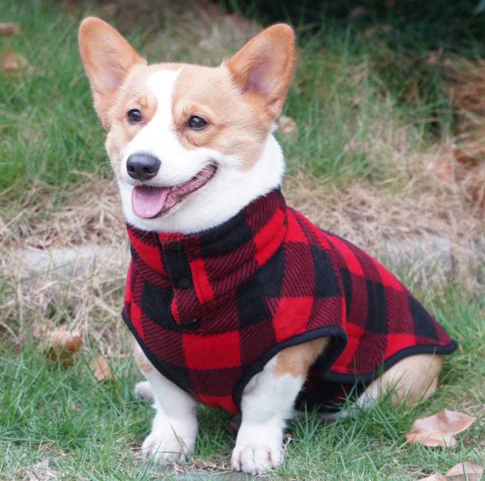 Chen Pet High Quality Pet Plaid Winter Apparel Dog Clothes