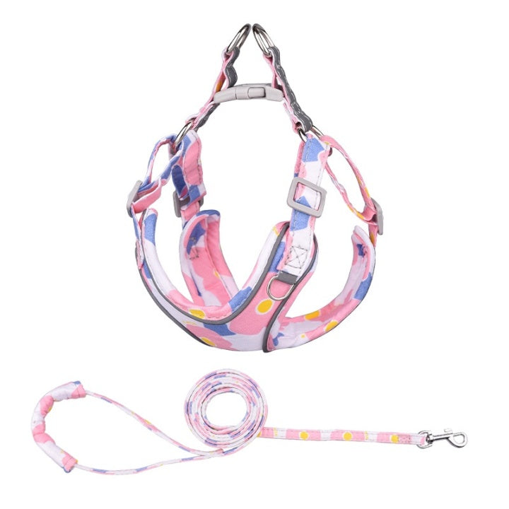 Pet Garden Spring Dog Chest Straps &Leash