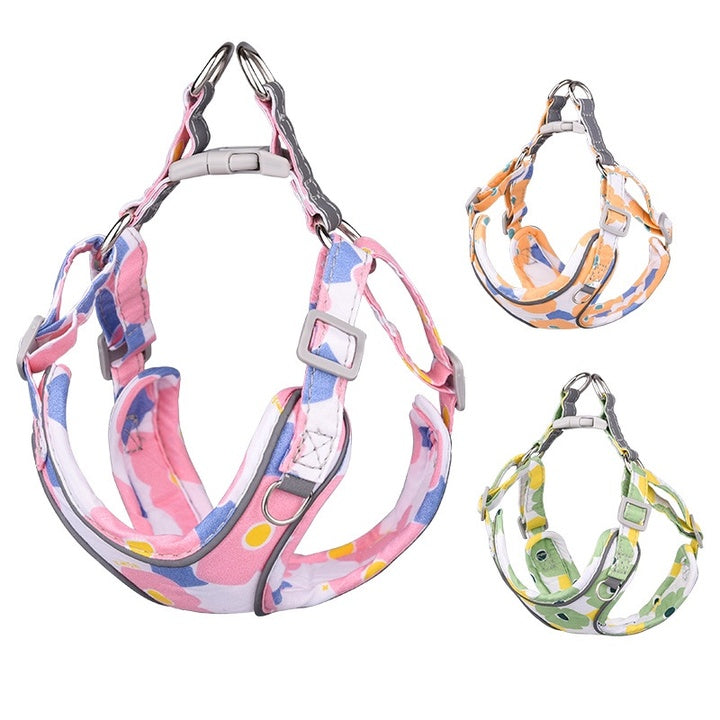 Pet Garden Spring Dog Chest Straps &Leash