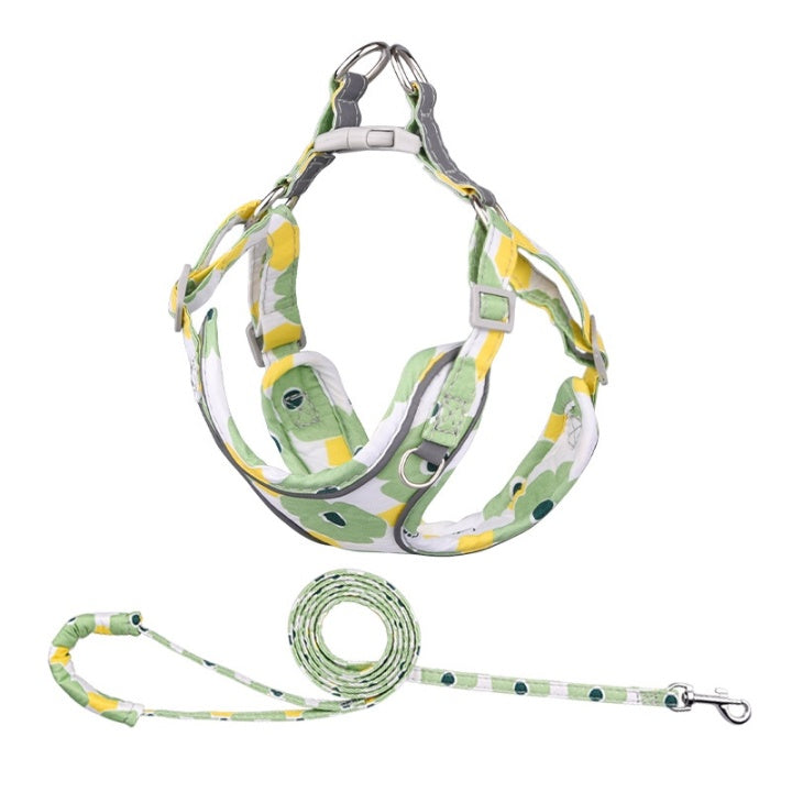 Pet Garden Spring Dog Chest Straps &Leash
