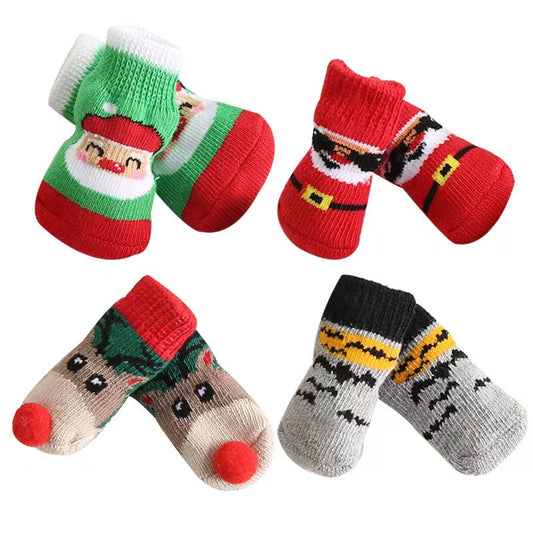 Chenpet Wholesale Christmas Dog Cute  Knit Socks With Socks