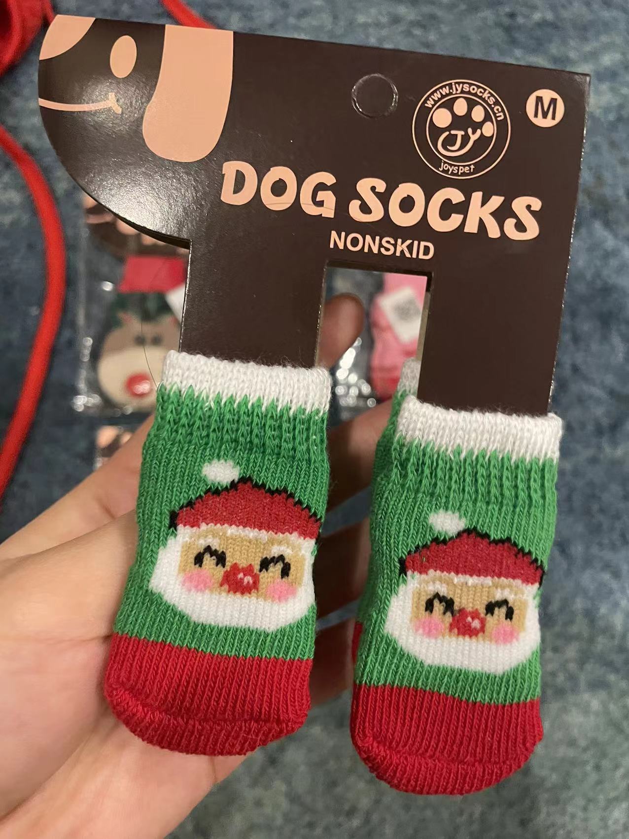 Chenpet Wholesale Christmas Dog Cute  Knit Socks With Socks