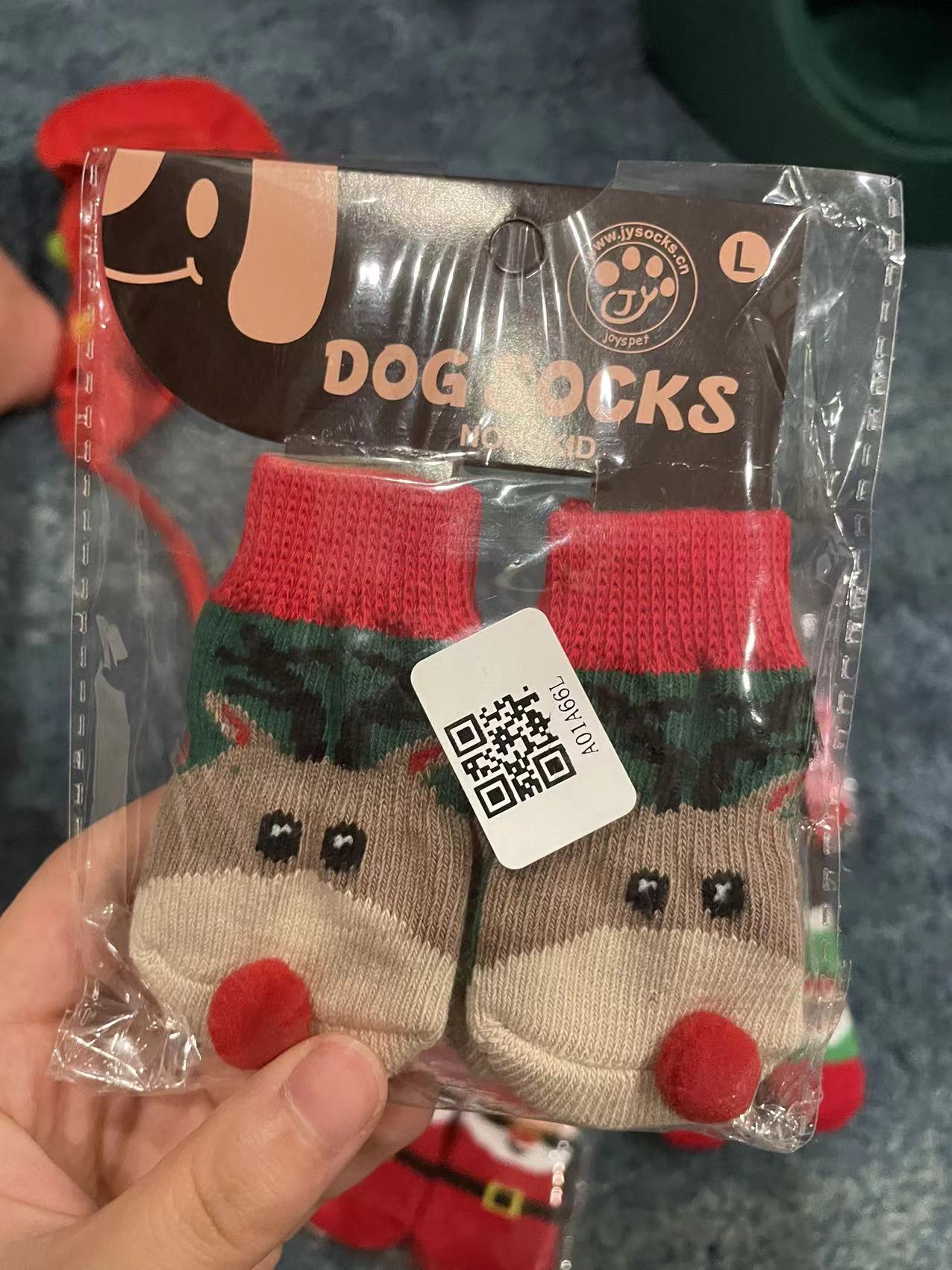 Chenpet Wholesale Christmas Dog Cute  Knit Socks With Socks
