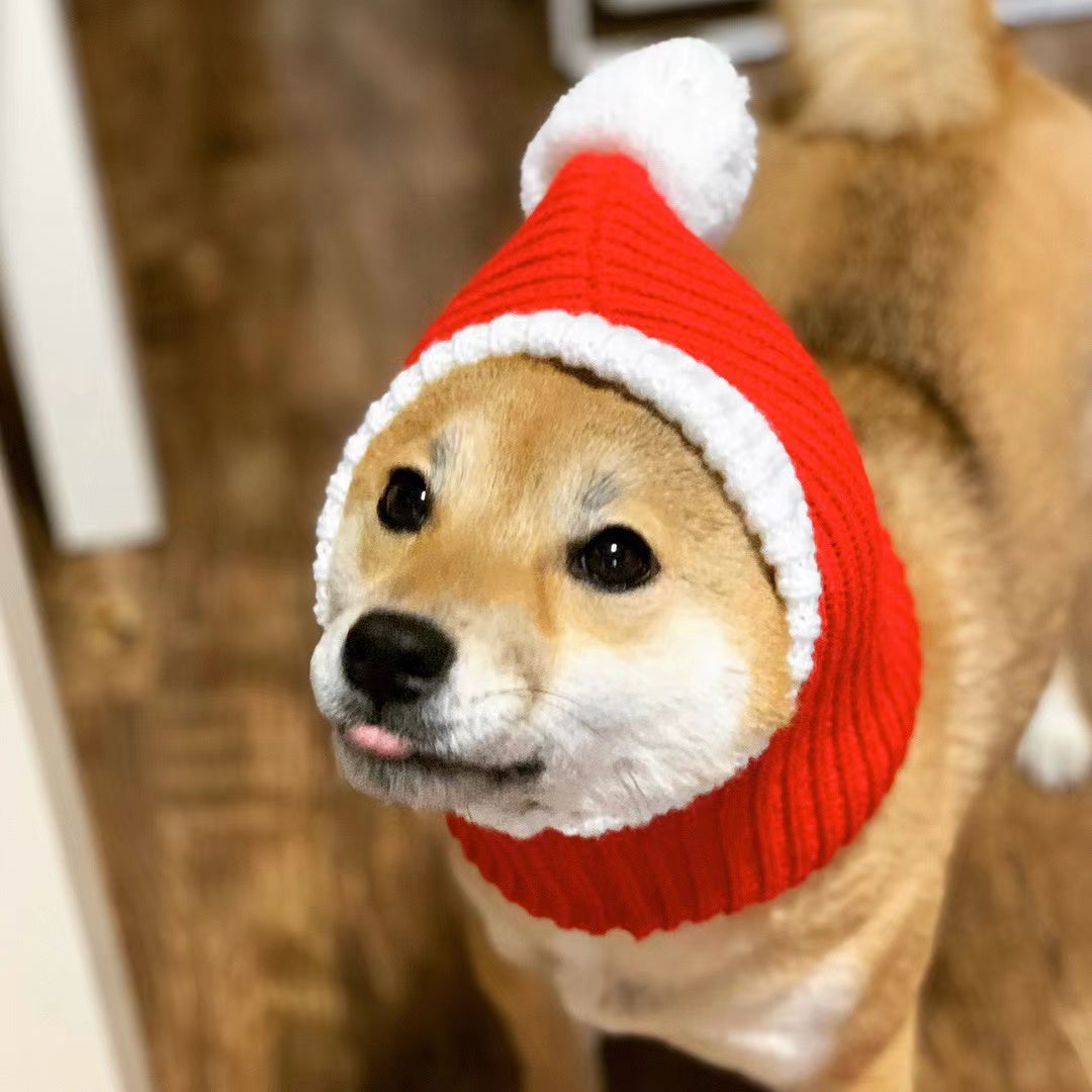 Wholesale Knit Pet Lovely Christmas Knit Red Hat