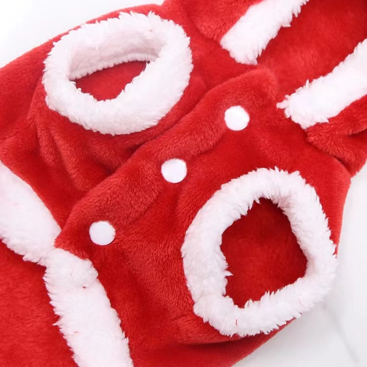 Elks Style Dog Winter Cloth Warmly Pet Christmas Apparel