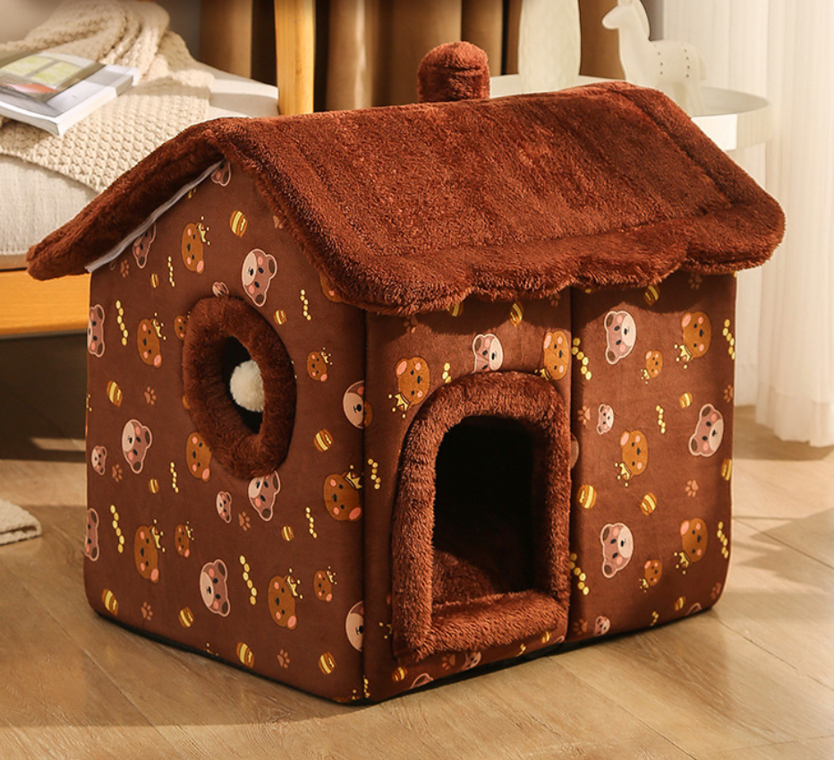 High Quality Winter  Pet Plush Cat House Pet House