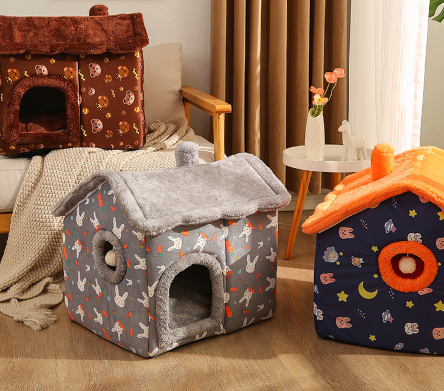 High Quality Winter  Pet Plush Cat House Pet House