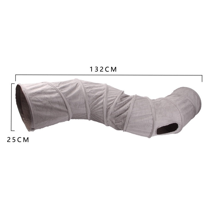 Durable Suede Collapsible Cat Play Toys Pet Tunnels