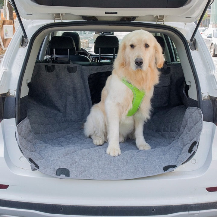 Manufacturer Wholesale Print Bone Pattern Waterproof Dog Car Seat Cover SUV Dog Mat