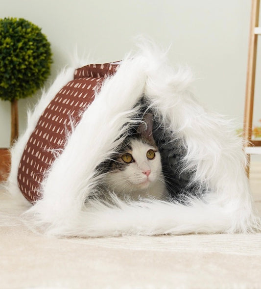 Chenpet Portable And Multifunctional Cat Tunnel Cat Bed Winter Pet Bed