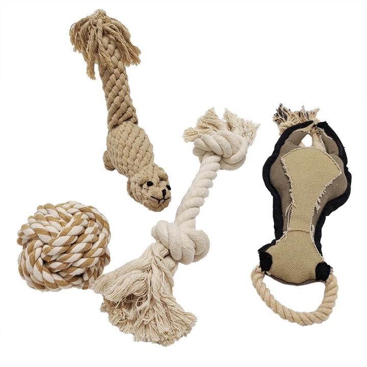 Chenpet New Design Wholesale Pet Cotton Rope Chew Dog Play Toys Set