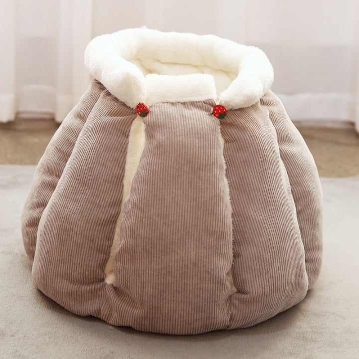 Chenpet New Design Corduroy Pet Bed Cozy Pet House