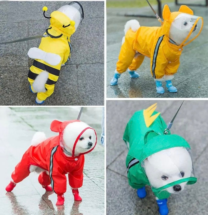 Hot Sell Cute Waterproof Pet Dog Rain Coat