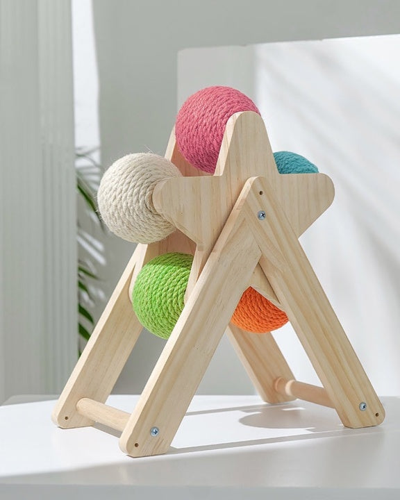 Chenpet New Design Of Cat Play Wooden Cat Scratcher